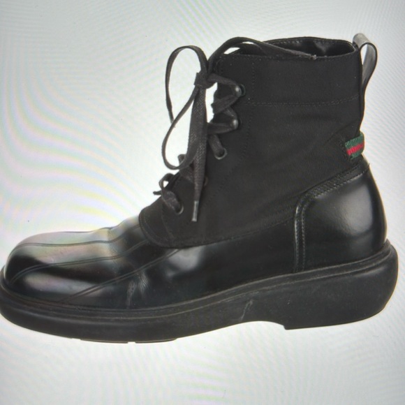 Gucci Vintage Leather Combat Boot - Picture 1 of 10